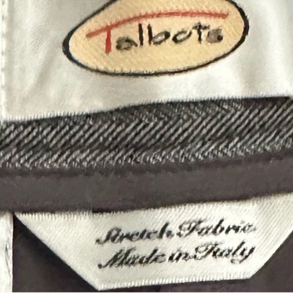 Vintage Stylish Talbots Wool Blend Gray Women’s Striped Straight Leg Trousers - Picture 12 of 13